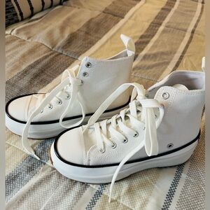 Charlotte Russe- Canvas lace-up sneakers.